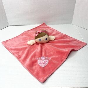 Baby Starters My First Doll Rattle Plush Lovey Security Blanket Pink/Salmon